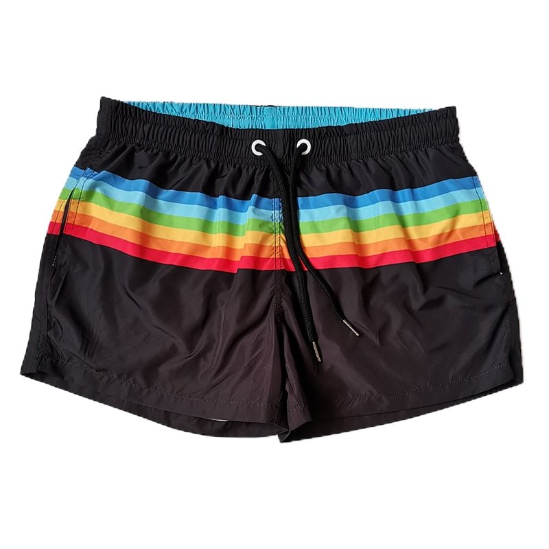 ORVLS Rainbow Striped Board Shorts | dmunderwear detail image 1