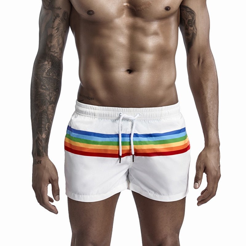ORVLS Rainbow Striped Board Shorts | dmunderwear variant image