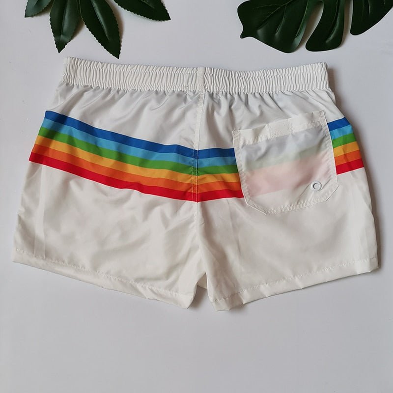 ORVLS Rainbow Striped Board Shorts | dmunderwear detail image 5