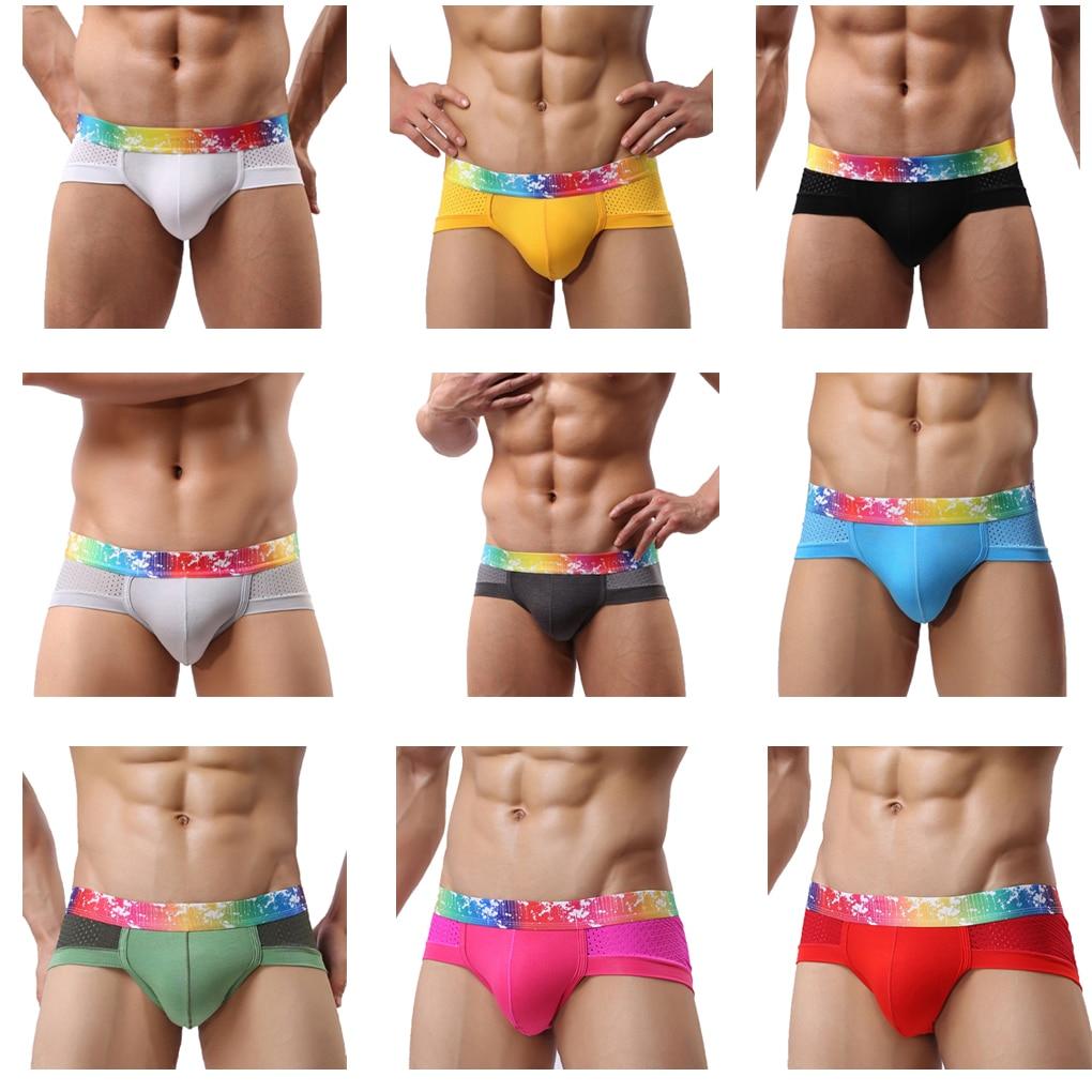 Rainbow Band Mesh Briefs | dmunderwear detail image 3