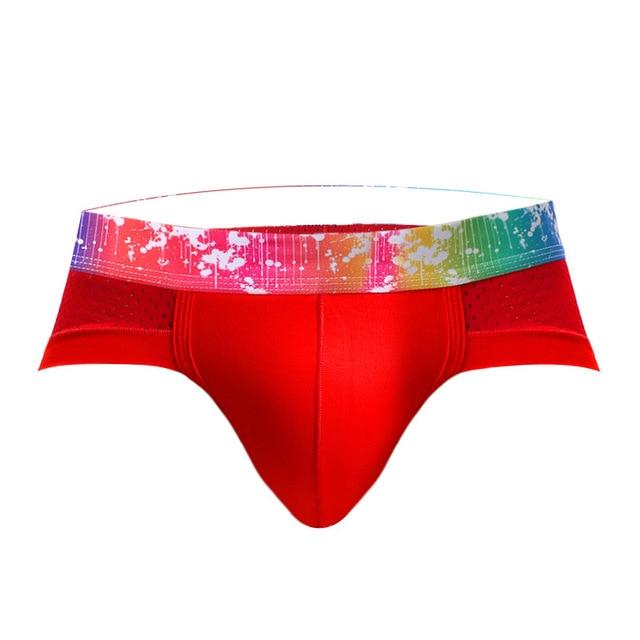 Rainbow Breathable Sports Briefs | dmunderwear detail image 4