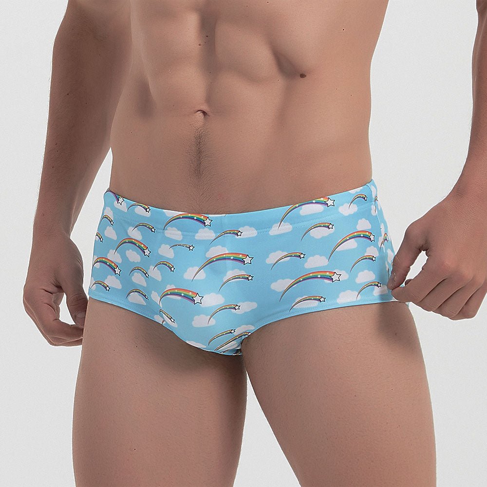 ORVLS Rainbow Cloud Swim Trunks | dmunderwear variant image