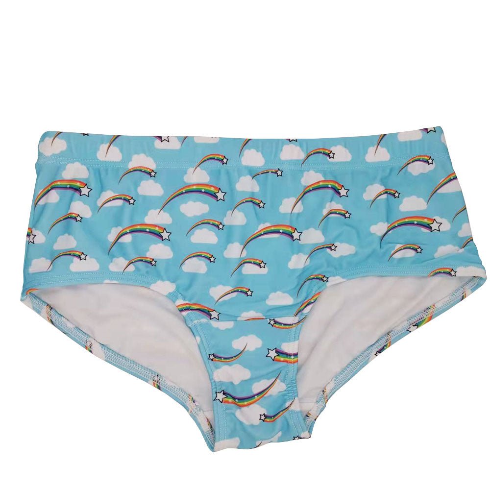 ORVLS Rainbow Cloud Swim Trunks | dmunderwear detail image 3