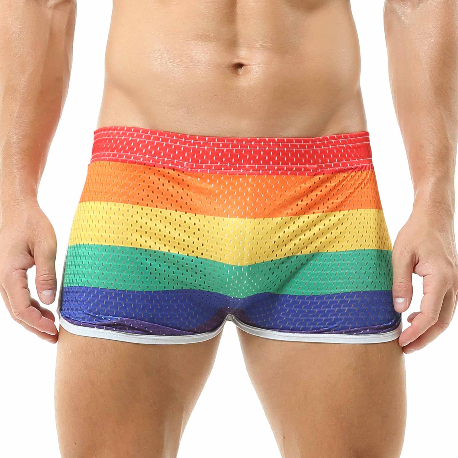 ORVLS Rainbow Convertible Mesh Boxer Briefs | dmunderwear detail image 3