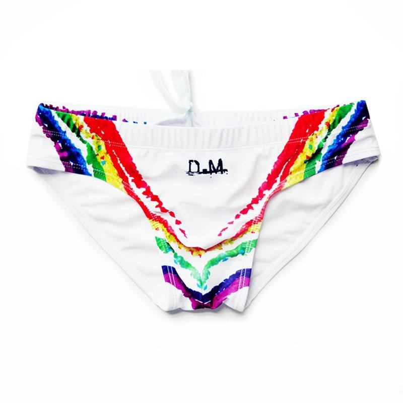 ORVLS DM Rainbow Grafitti Swim Briefs | dmunderwear detail image 1