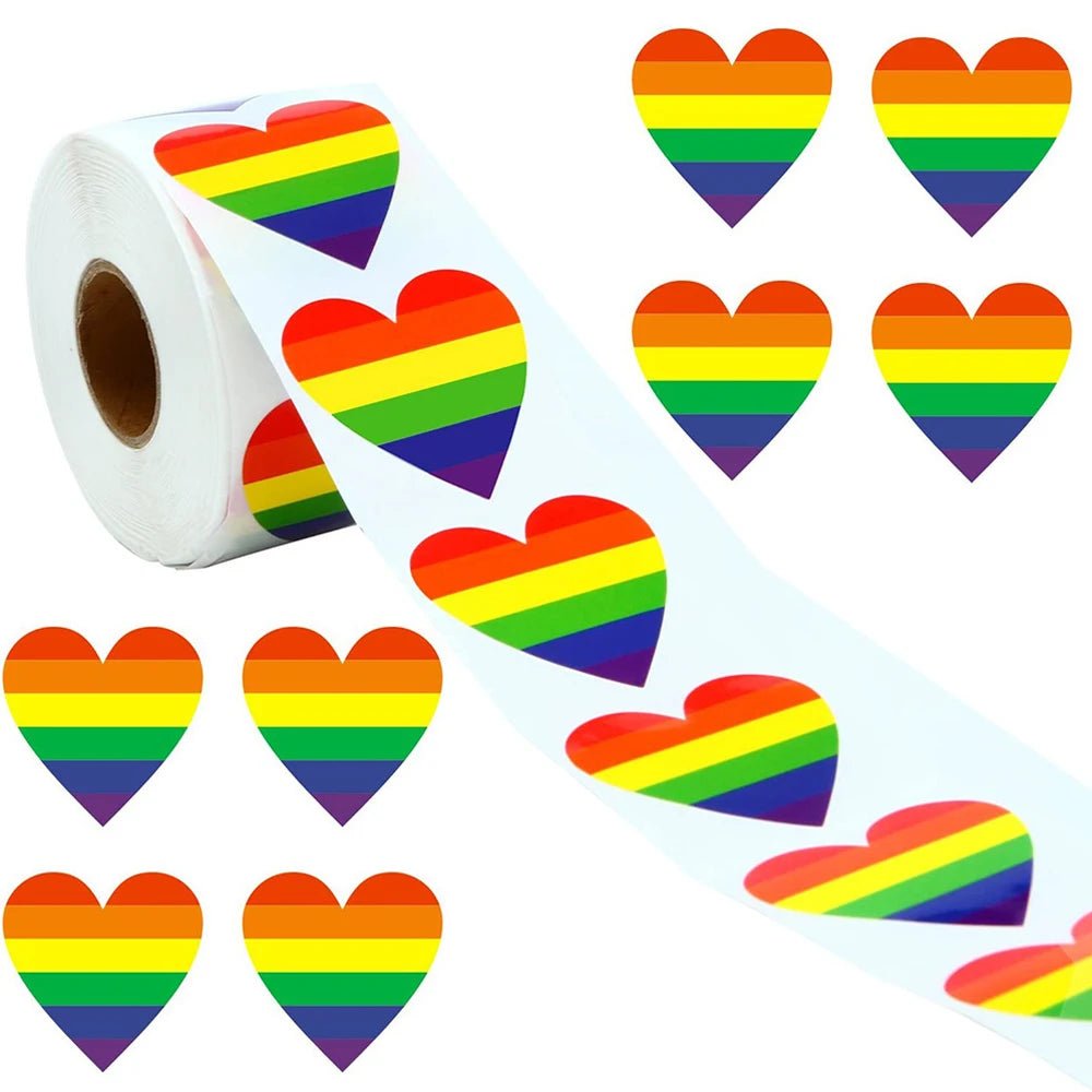 Rainbow Heart Sticker Roll | dmunderwear product image 2