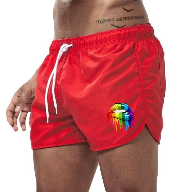 Rainbow Lips Board Shorts | dmunderwear detail image 4