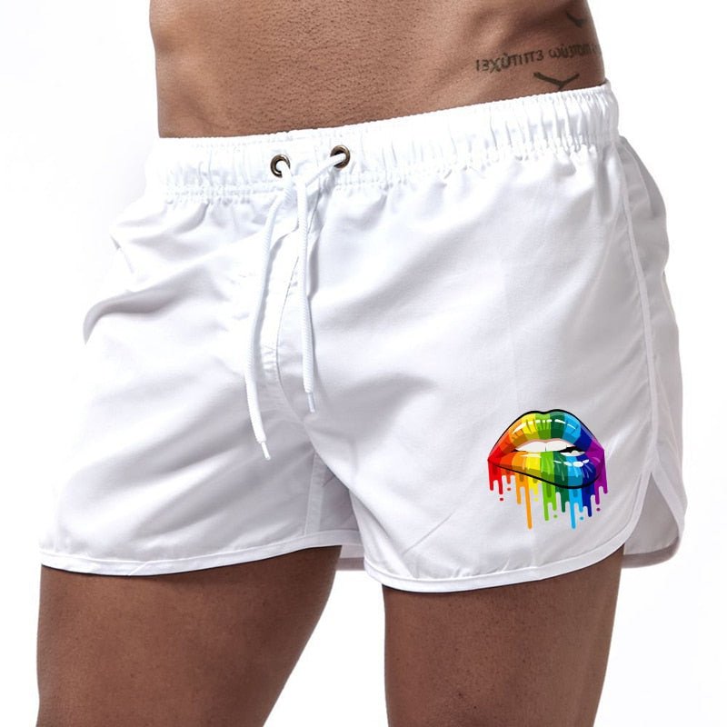 ORVLS Rainbow Lips Board Shorts | dmunderwear detail image 6