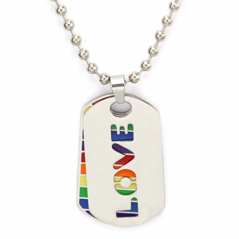 Rainbow Love Dog Tags | dmunderwear product image 2