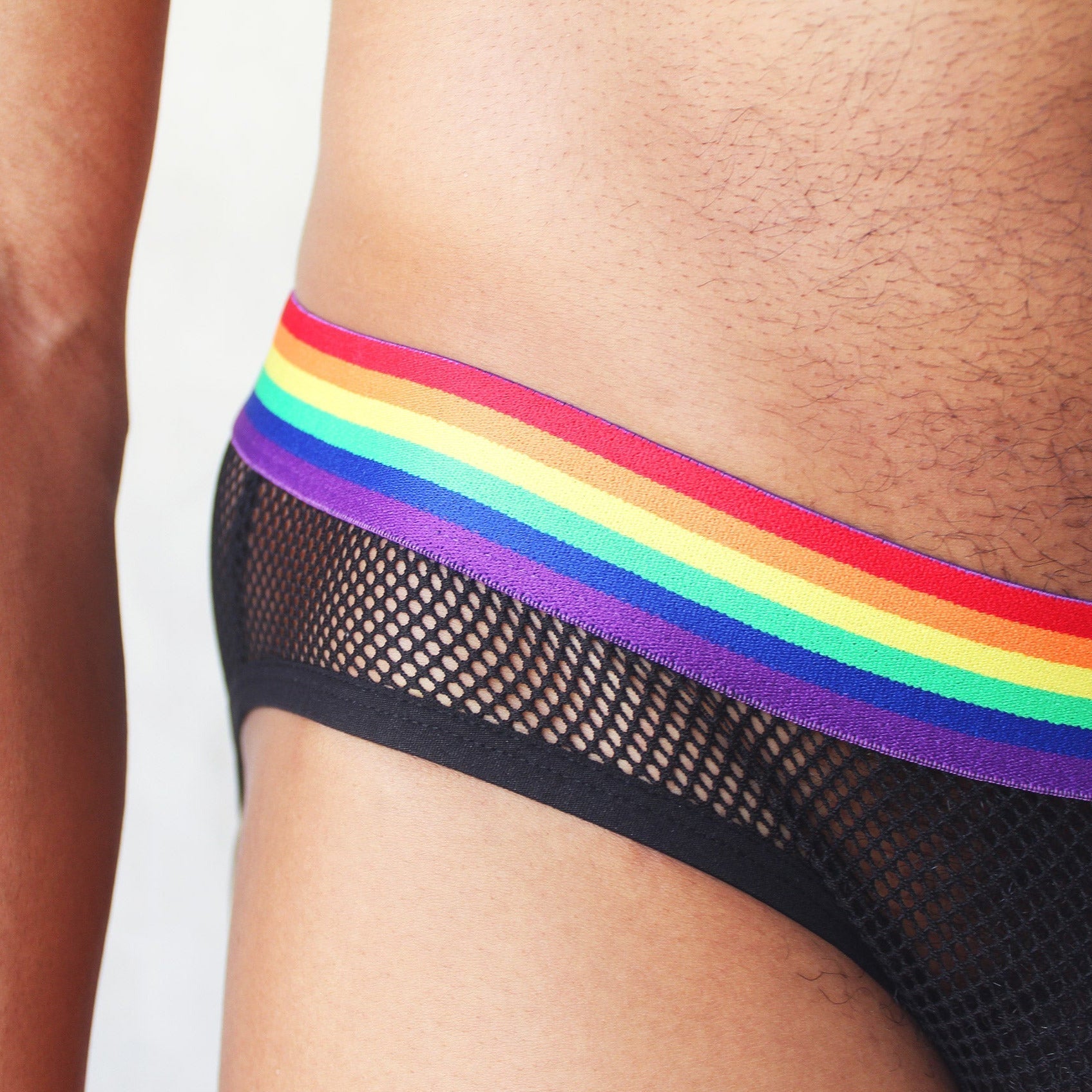 ORVLS Rainbow Mesh Harness + Briefs | dmunderwear detail image 5