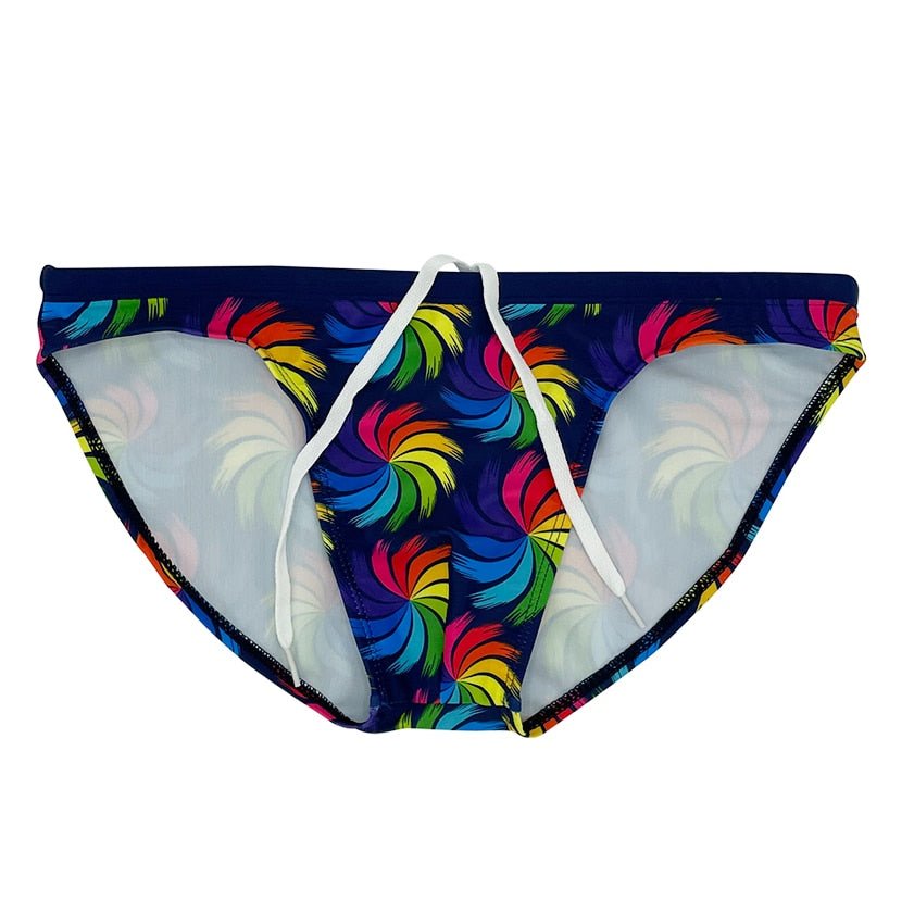 ORVLS Rainbow Peacock Skinny Swim Briefs | dmunderwear product image 4