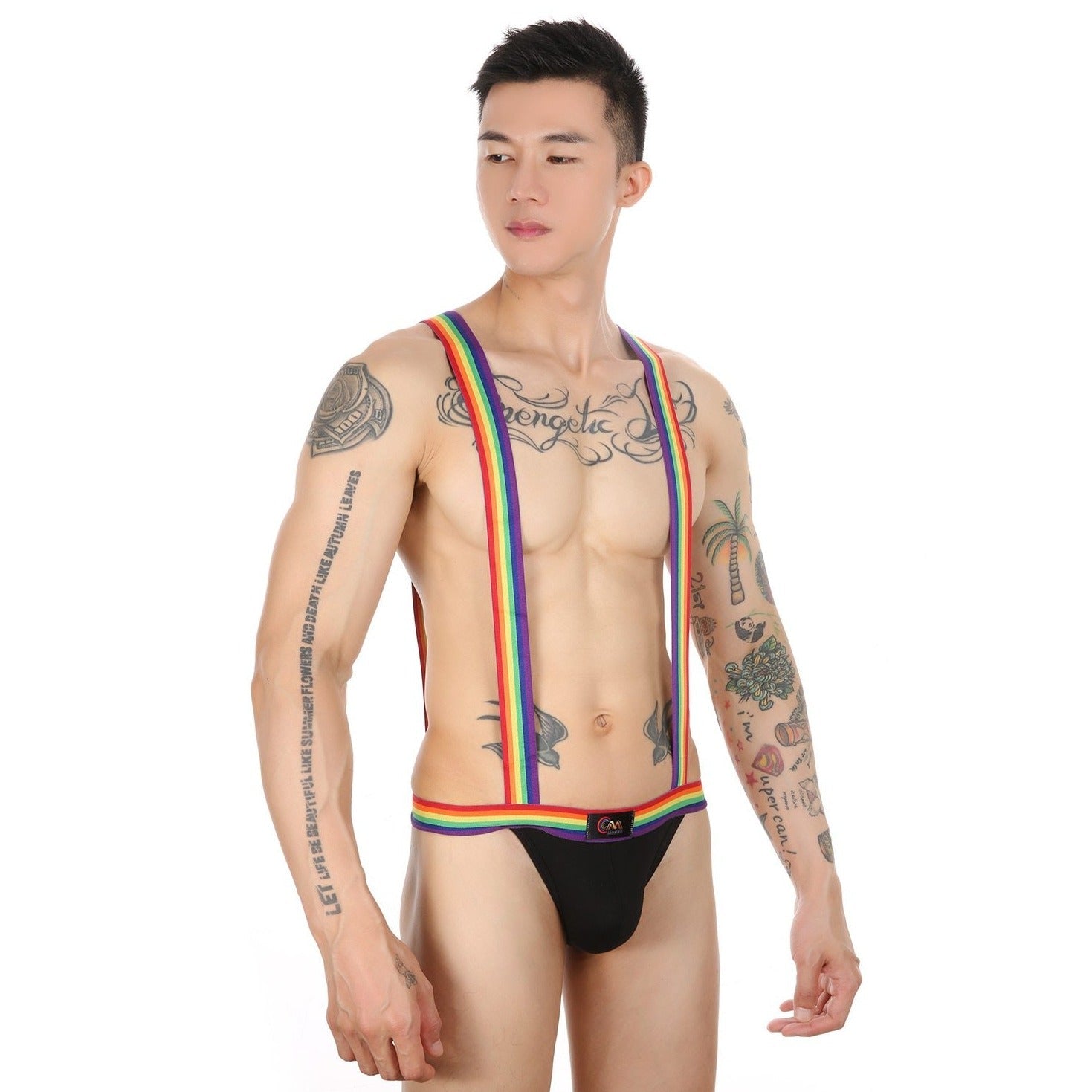 Rainbow Pride Suspender Underwear Outfit | dmunderwear detail image 1