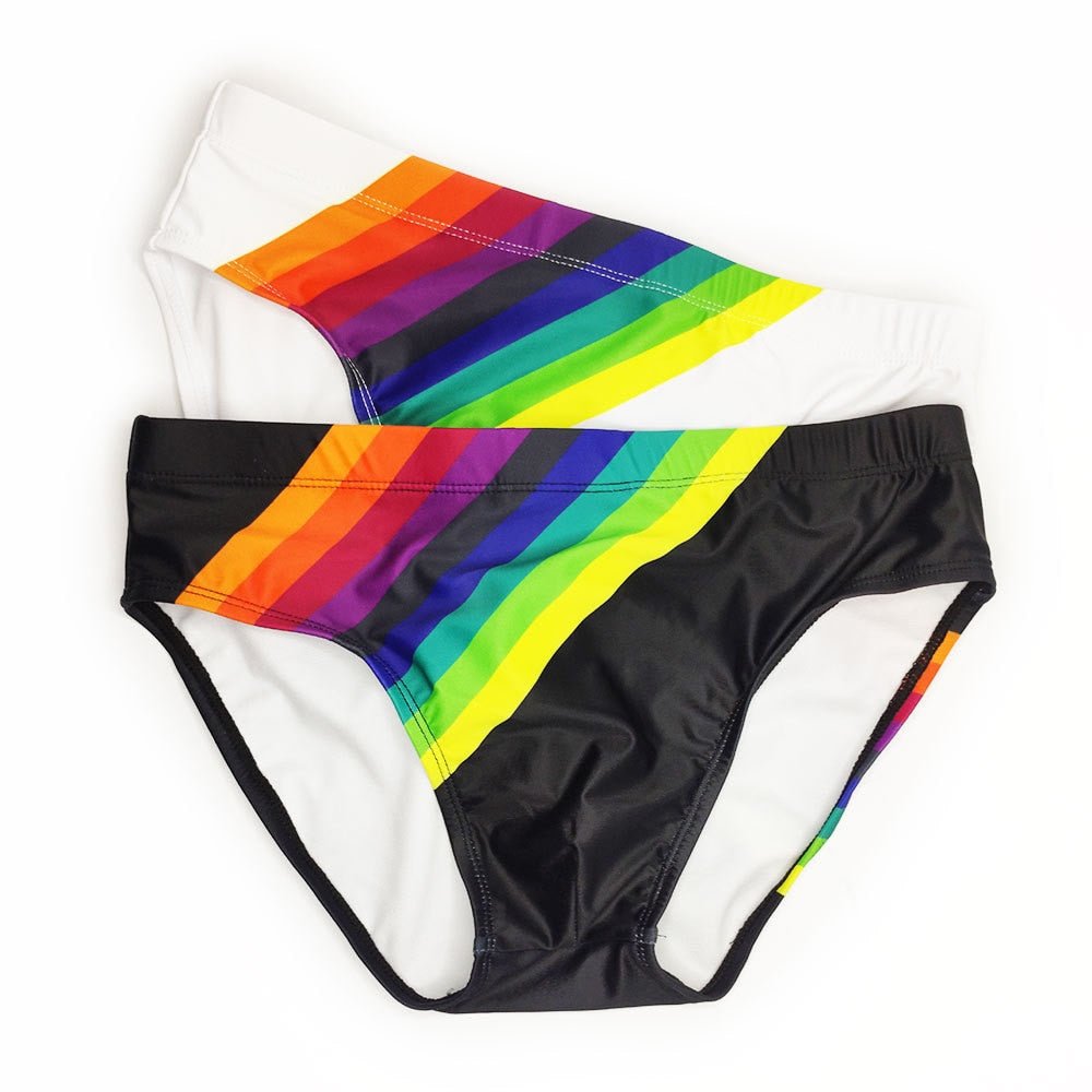 Rainbow Sailor Swim Briefs | dmunderwear detail image 3