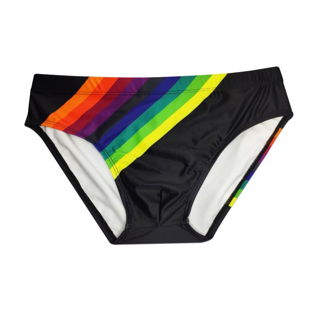 Rainbow Sailor Swim Briefs | dmunderwear detail image 6