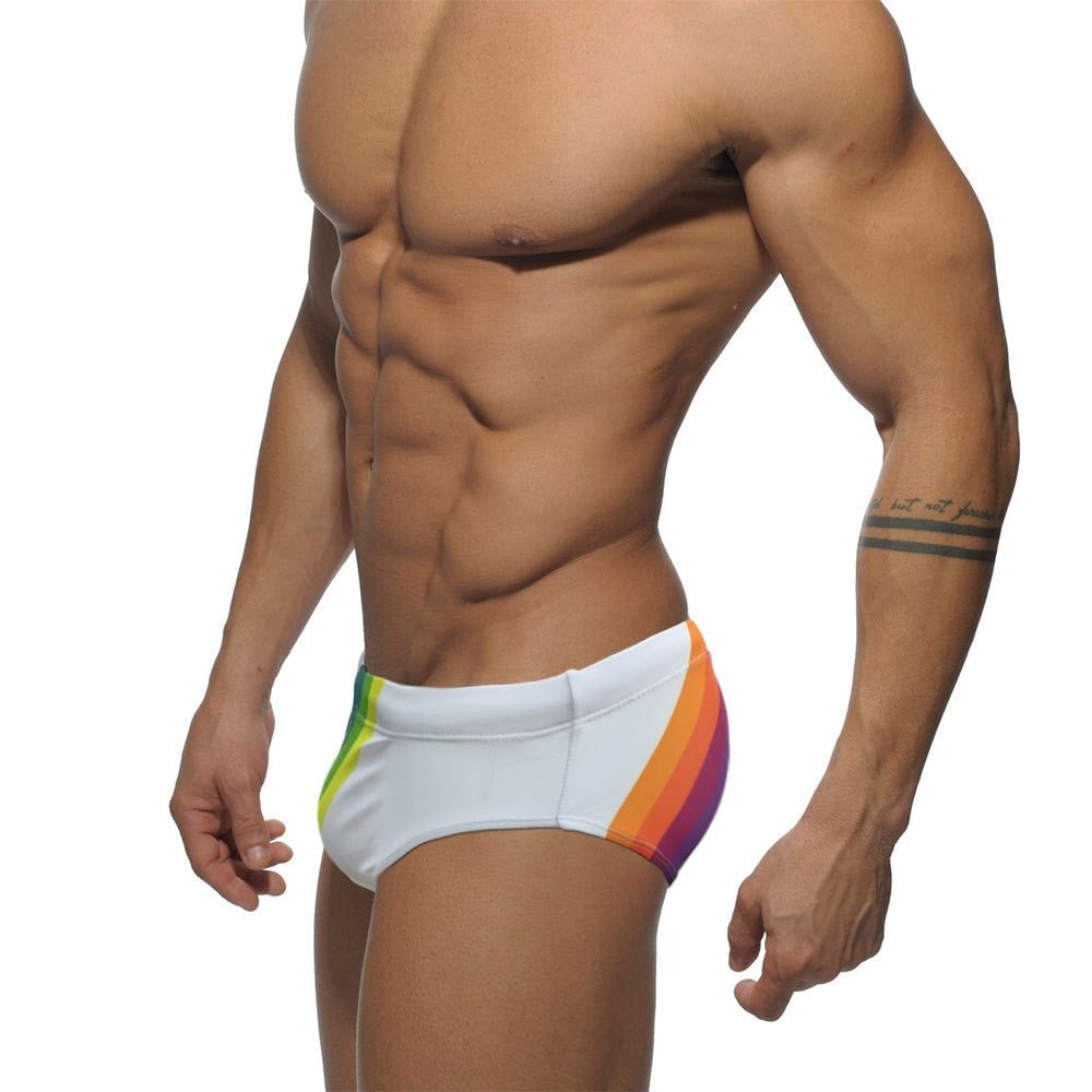 Rainbow Sailor Swim Briefs | dmunderwear detail image 8
