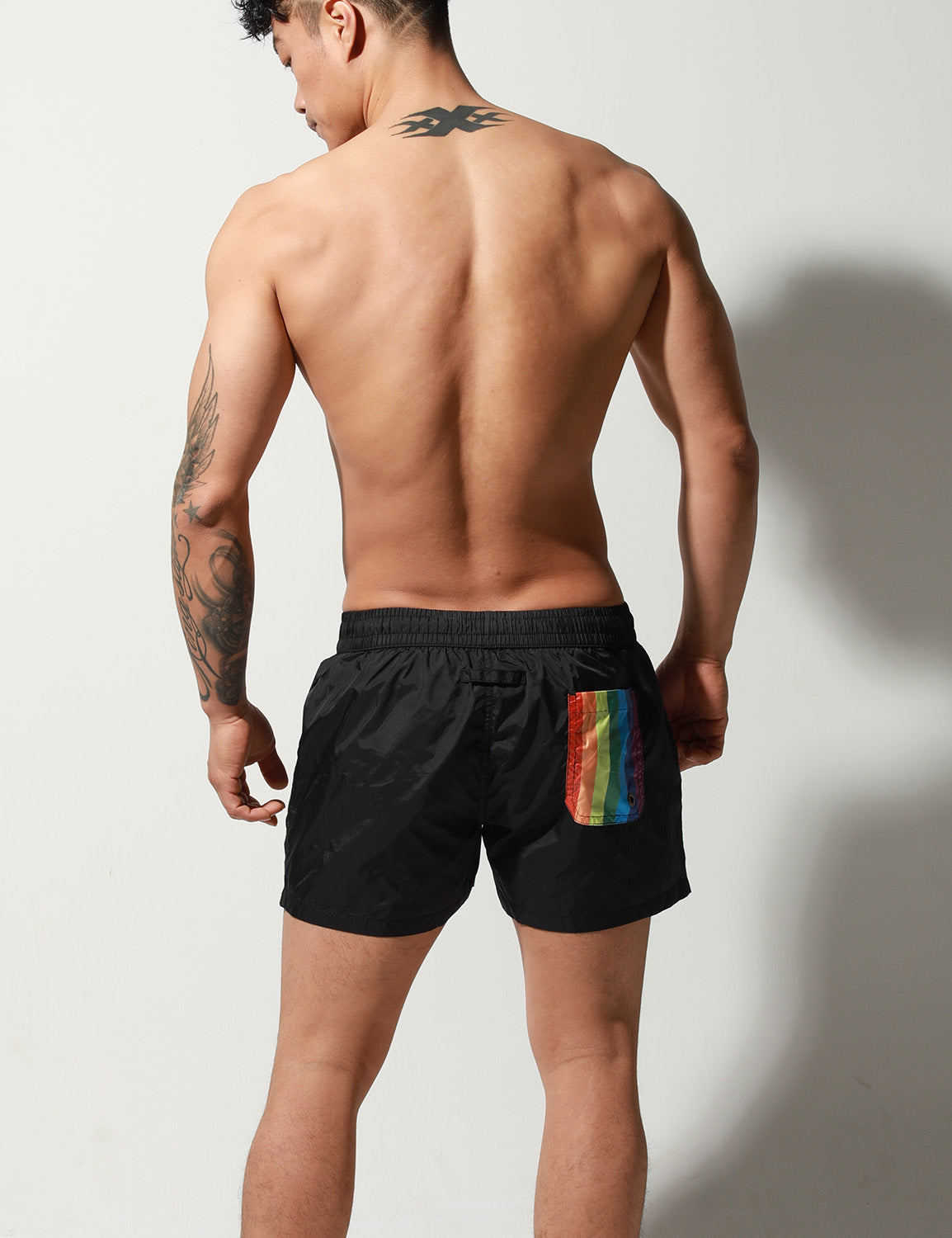 Rainbow Stripe Shorts S6019 | dmunderwear detail image 1