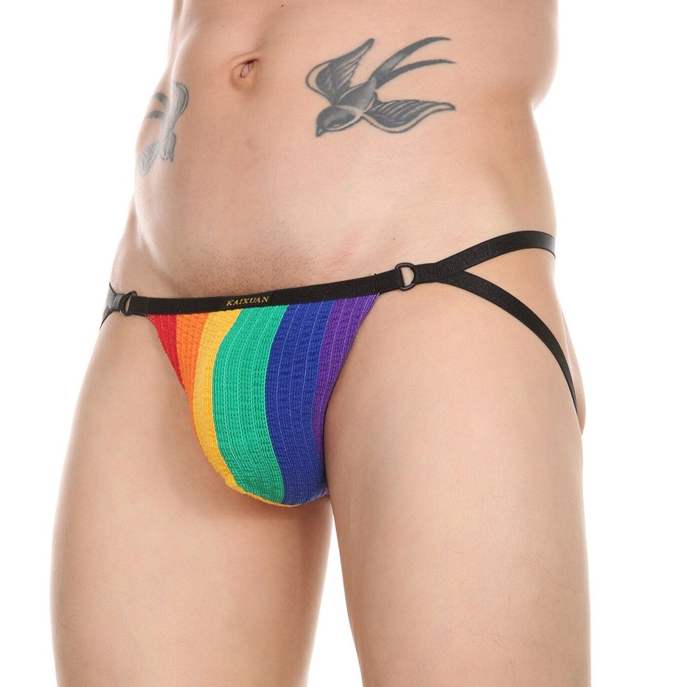 Ribbed Striped Sport Mini Jock | dmunderwear detail image 1