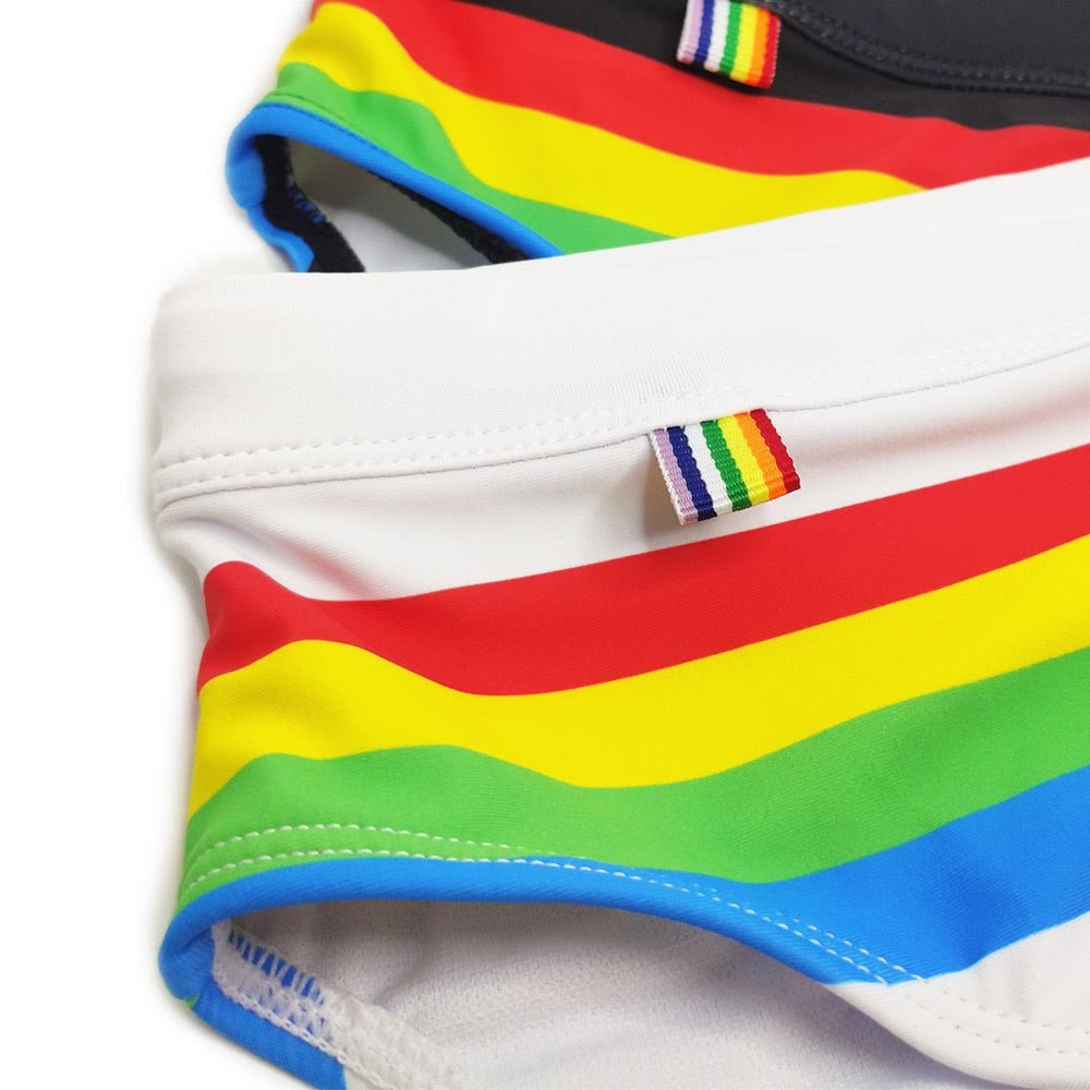 Ringaround Rainbow Swim Briefs | dmunderwear detail image 7