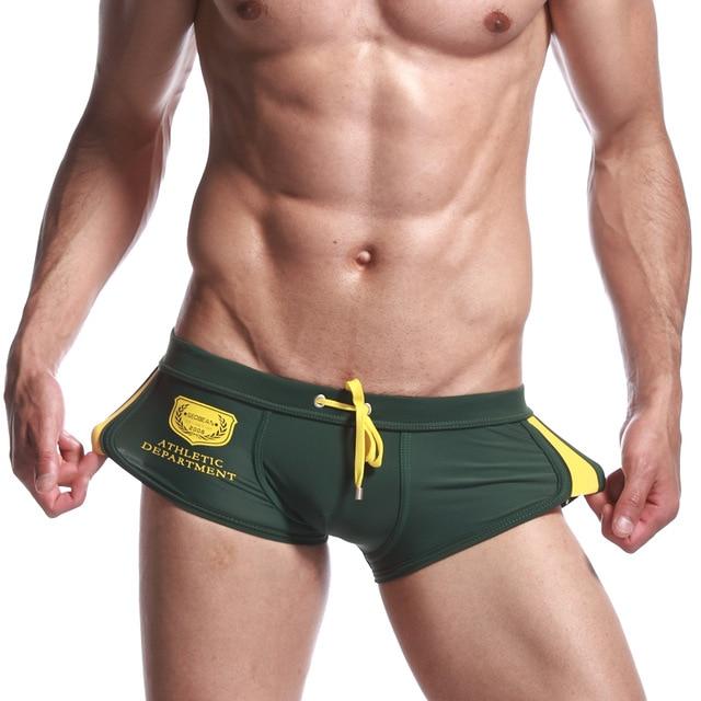 Seobean Athletic Square Cut Swim Trunks | dmunderwear detail image 5