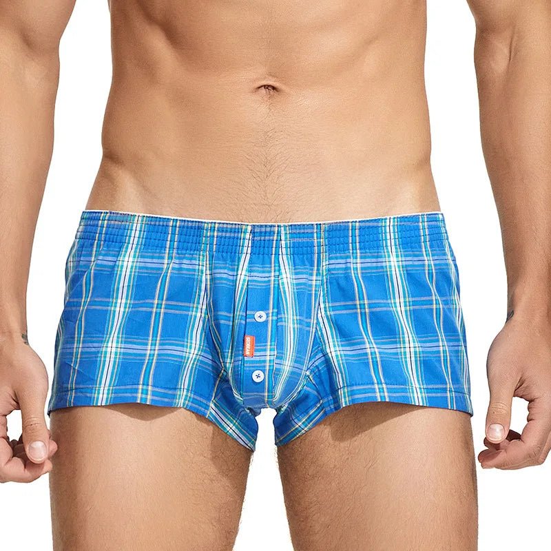 Seobean Bright Plaid Lounge Boxer Shorts | dmunderwear variant image