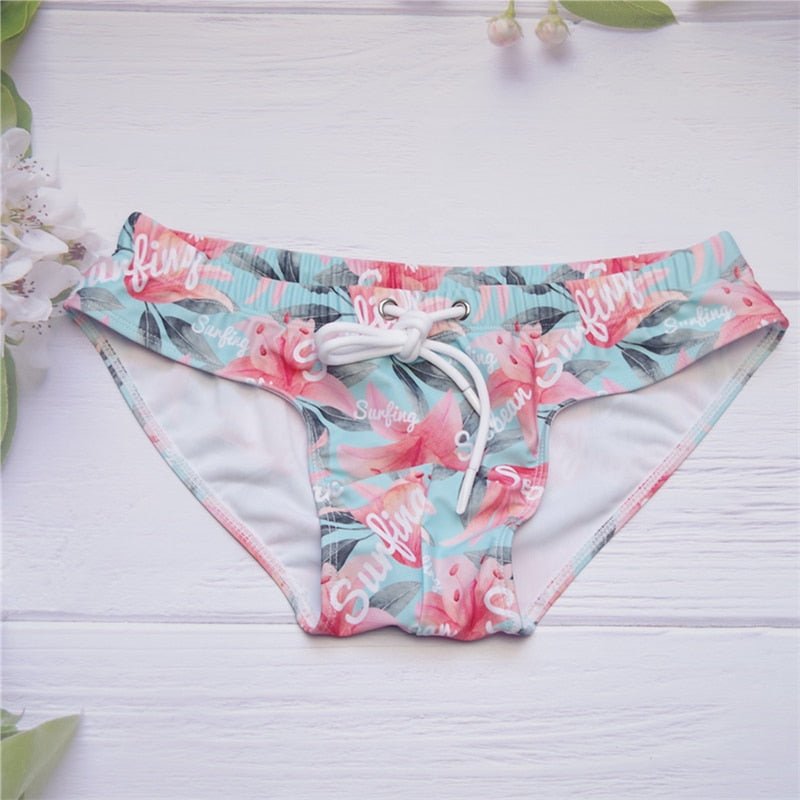 Seobean Floral Swim Briefs | dmunderwear detail image 3