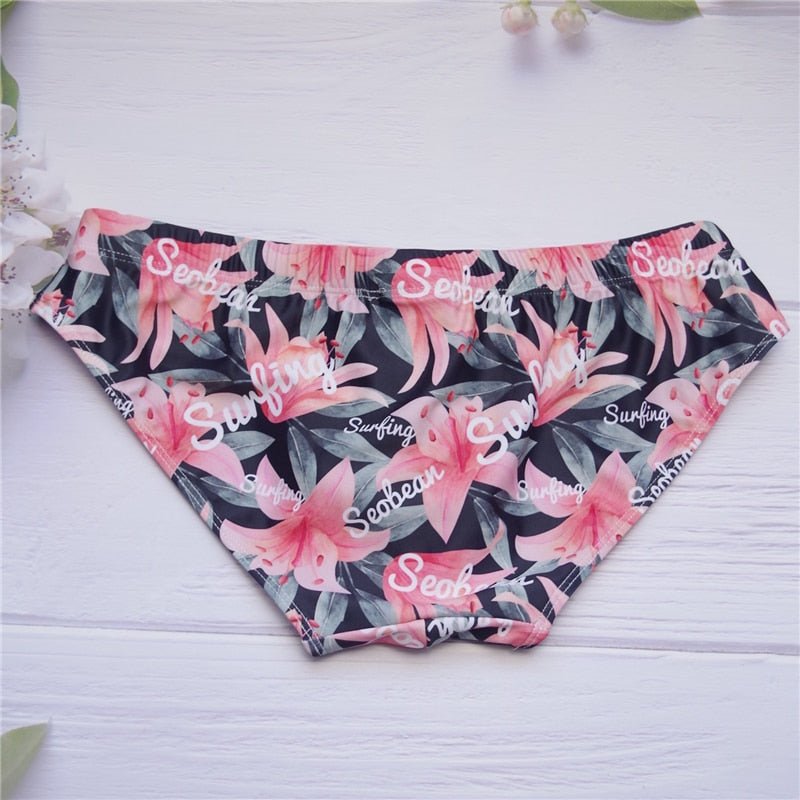 Seobean Floral Swim Briefs | dmunderwear detail image 6