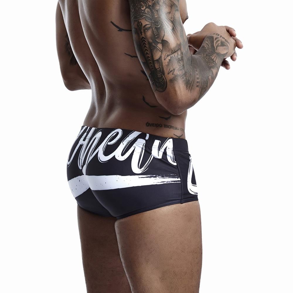 Seobean Graffiti Square Cut Swim Trunks | dmunderwear detail image 1