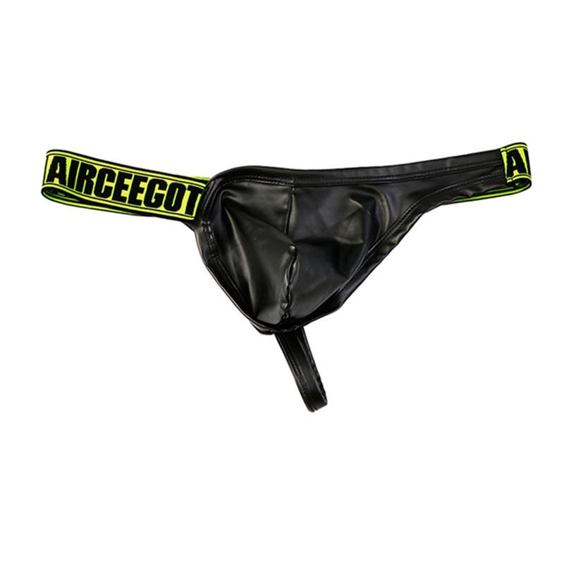 Seobean Side Strap Faux Leather Thong | dmunderwear detail image 2