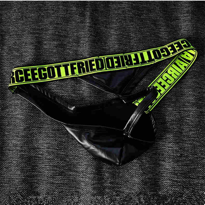 Seobean Side Strap Faux Leather Thong | dmunderwear detail image 5