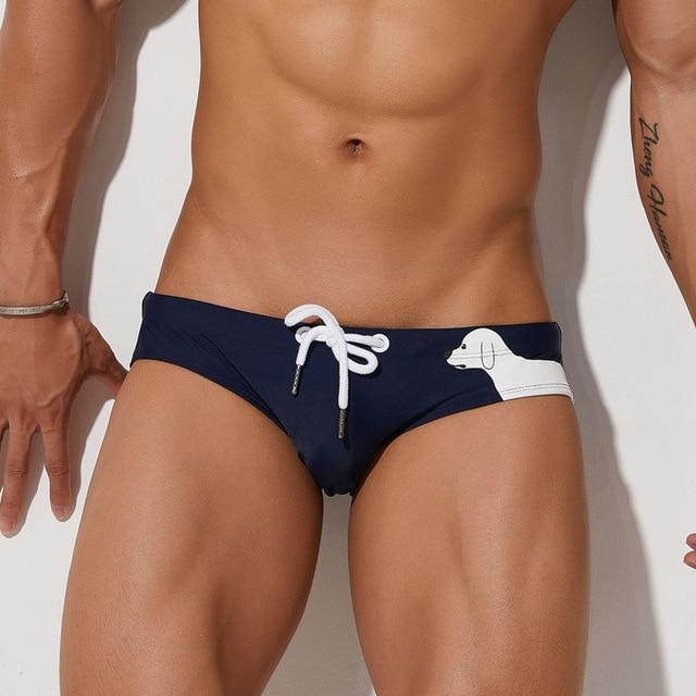 Seobean Staring Dog Swim Briefs | dmunderwear detail image 7