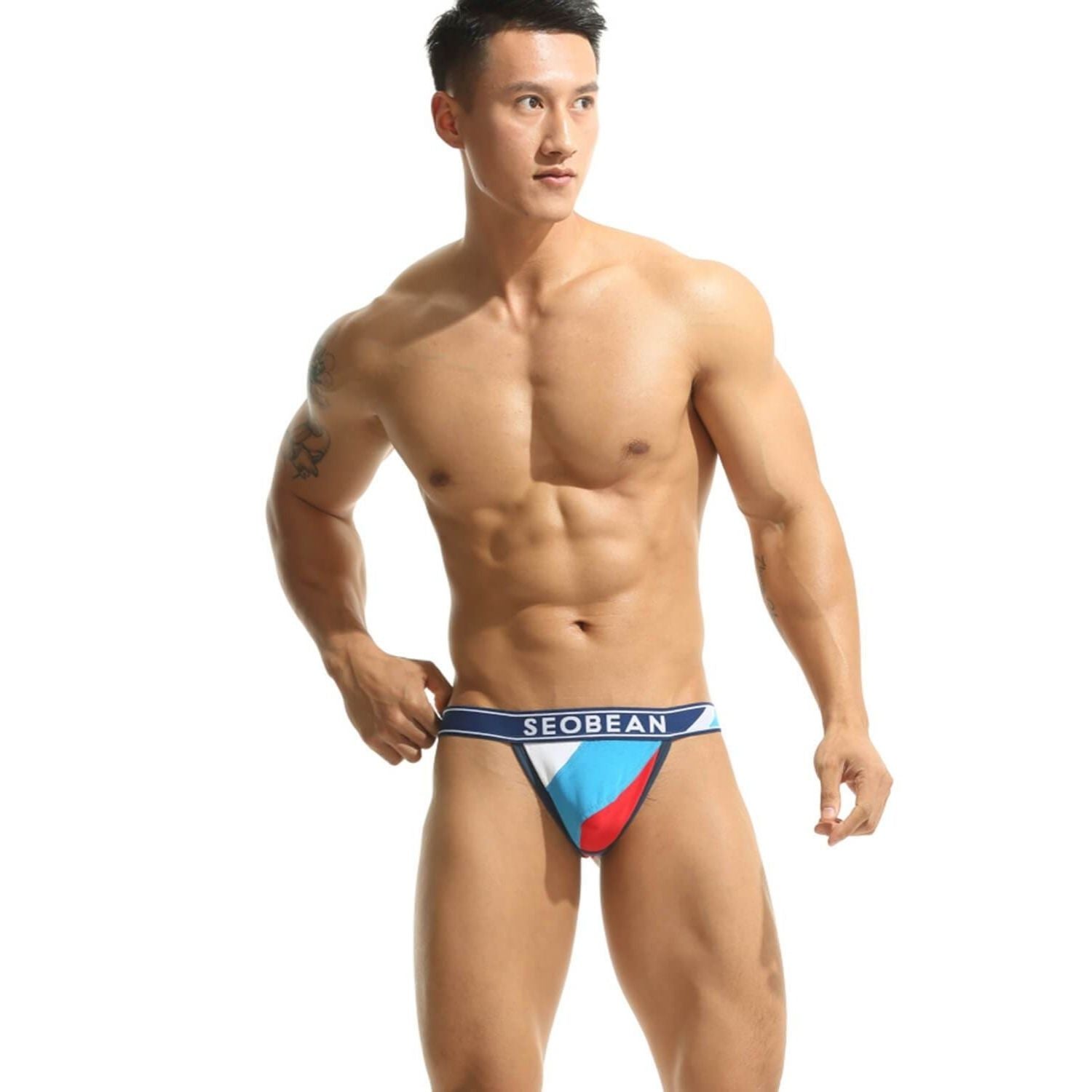 Seobean Color Block Jockstrap | dmunderwear detail image 1