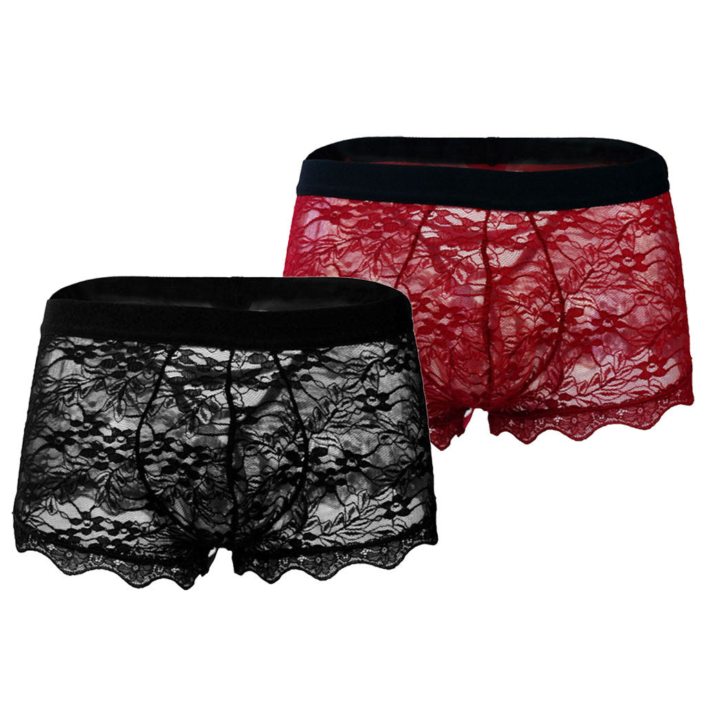 Sexy Men's Lace Back Panties | dmunderwear detail image 7