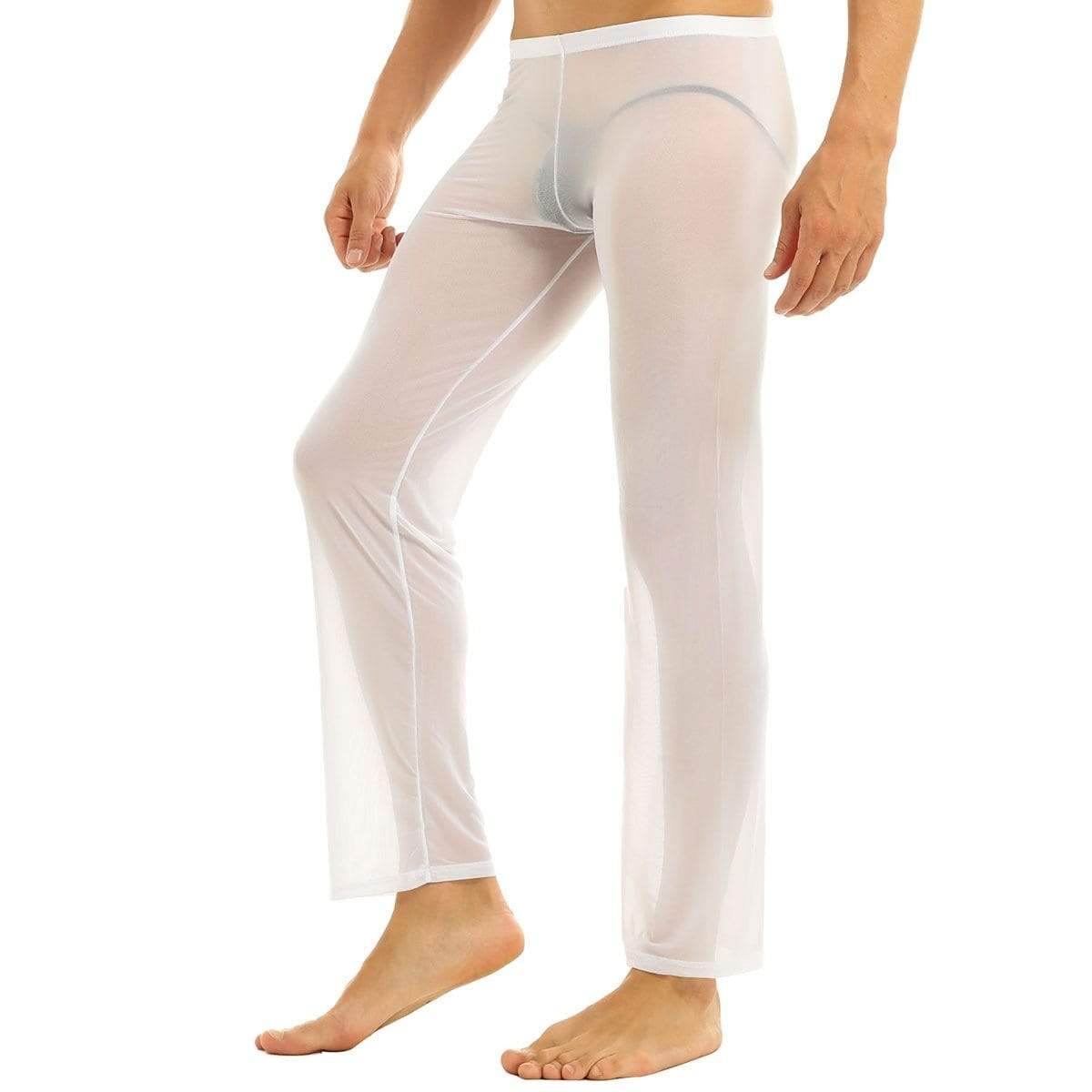 Sexy Sheer Lounge Pants | dmunderwear detail image 1