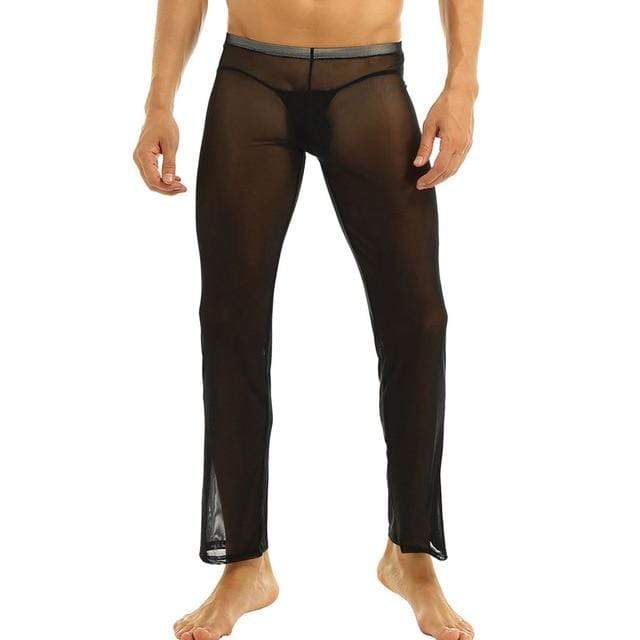 Sexy Sheer Lounge Pants | dmunderwear detail image 5