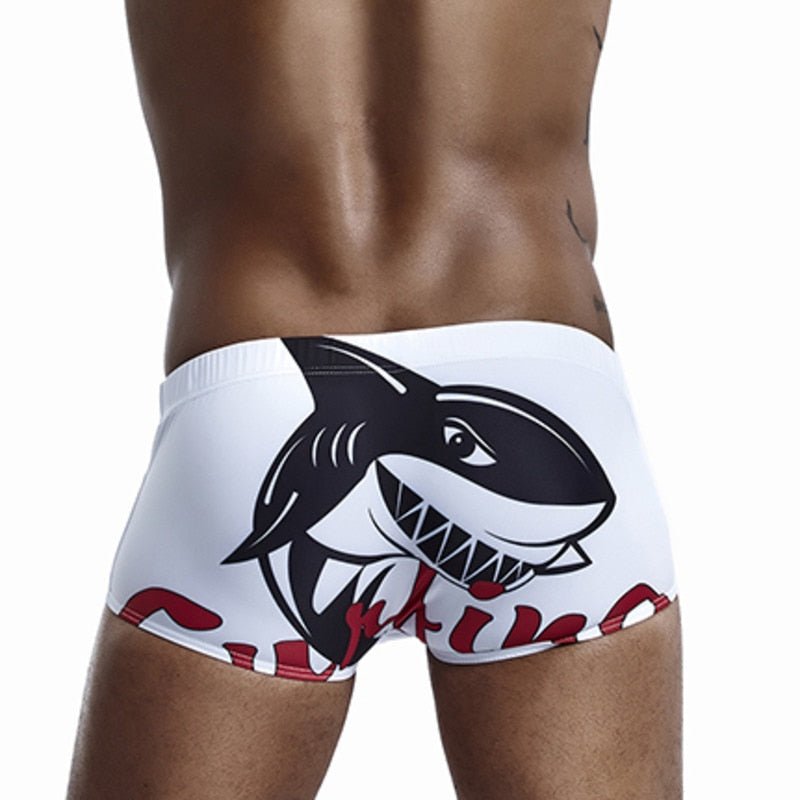 Shark Surfing Swim Trunks | dmunderwear detail image 6