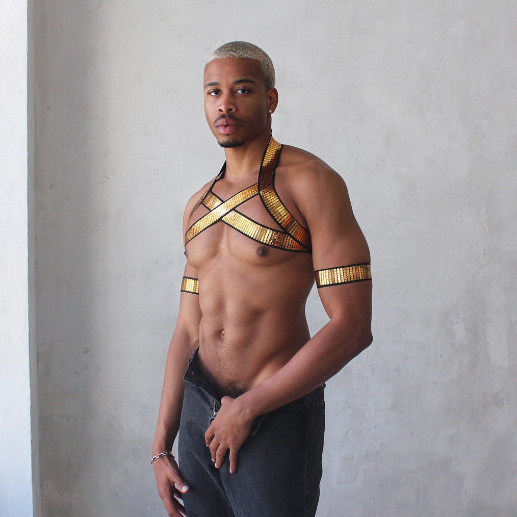 ORVLS Shiny Gold Harness | dmunderwear product image 2