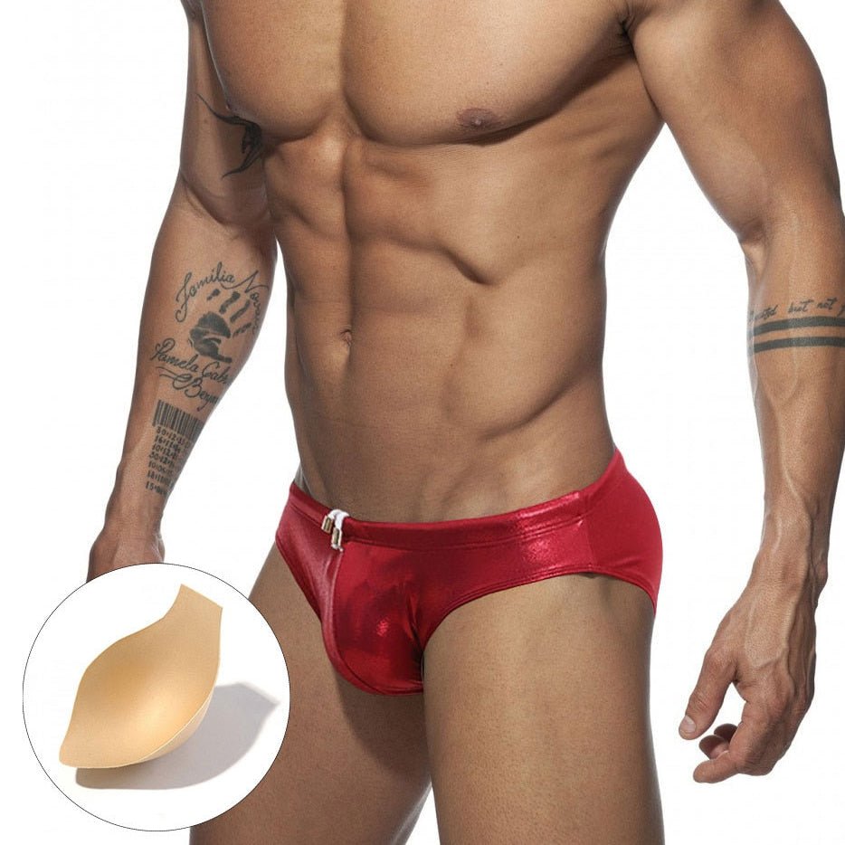 Shiny Metallic Swim Briefs | dmunderwear detail image 14