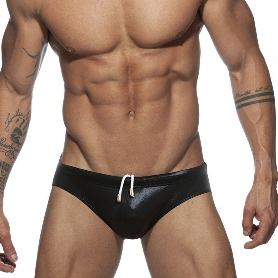 Shiny Metallic Swim Briefs | dmunderwear detail image 16