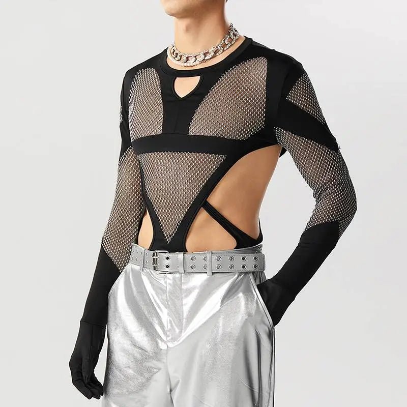 ORVLS Side Show Gloved Mesh Body Suit | dmunderwear detail image 6