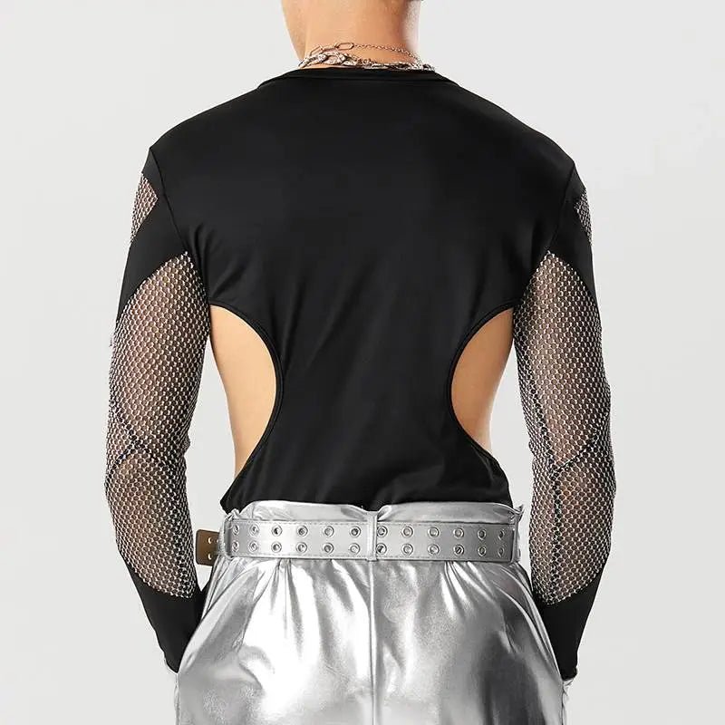 Side Show Gloved Mesh Body Suit | dmunderwear detail image 2