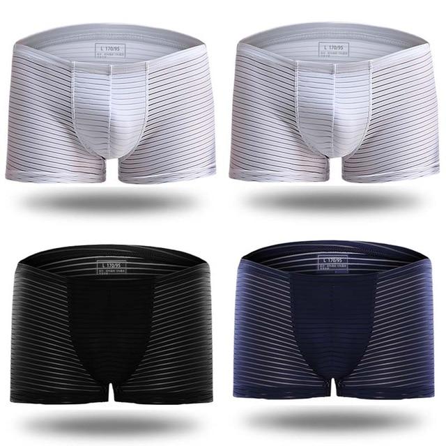 ORVLS Silky Sheer Striped Boxer Briefs 4-Pack | dmunderwear variant image