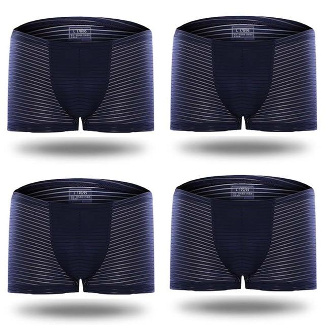 ORVLS Silky Sheer Striped Boxer Briefs 4-Pack | dmunderwear detail image 9