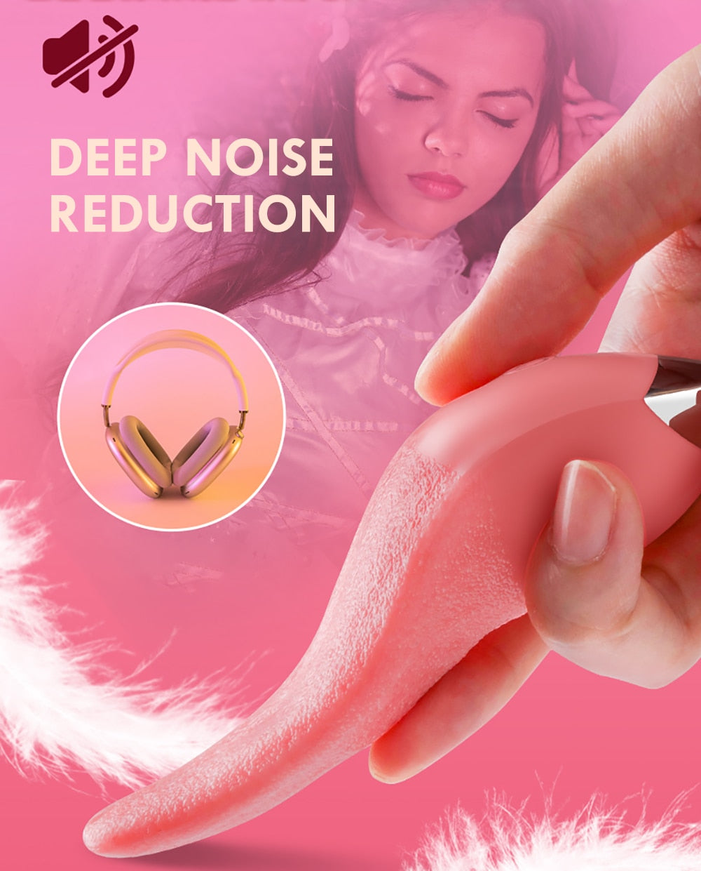 Soft Tongue Licking Vibrator | dmunderwear product image 7