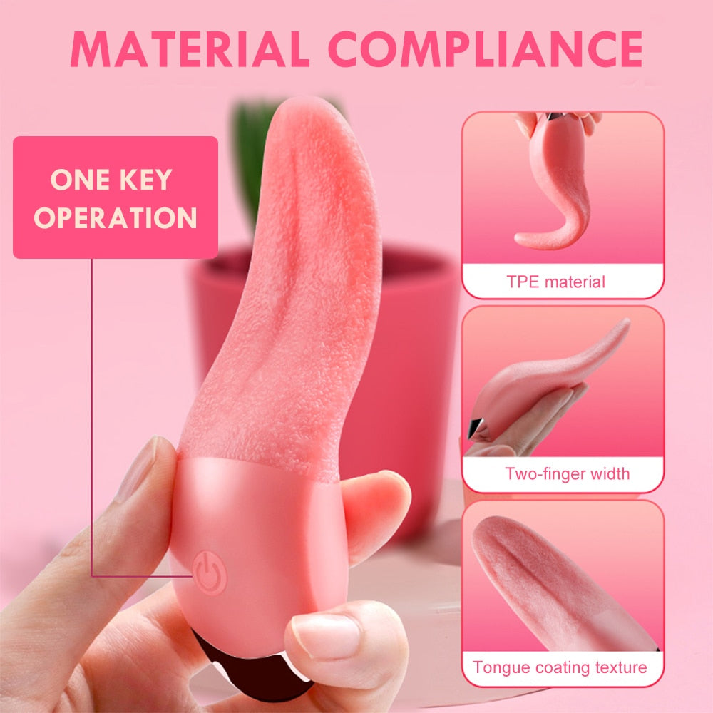 Soft Tongue Licking Vibrator | dmunderwear product image 9