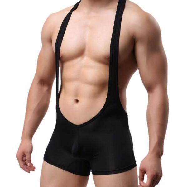Solid Mesh Wrestling Singlet | dmunderwear detail image 1