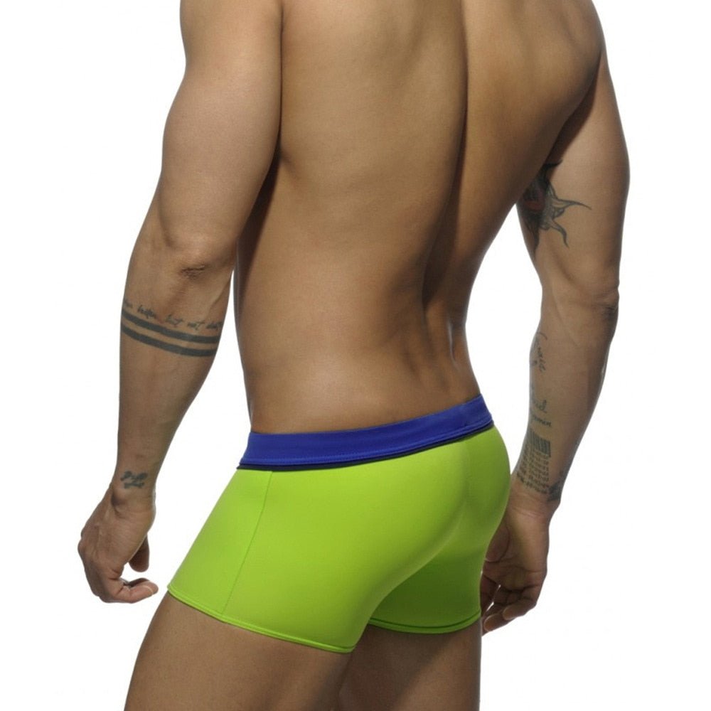 Square Cut Racing Stripe Swim Trunks | dmunderwear detail image 4