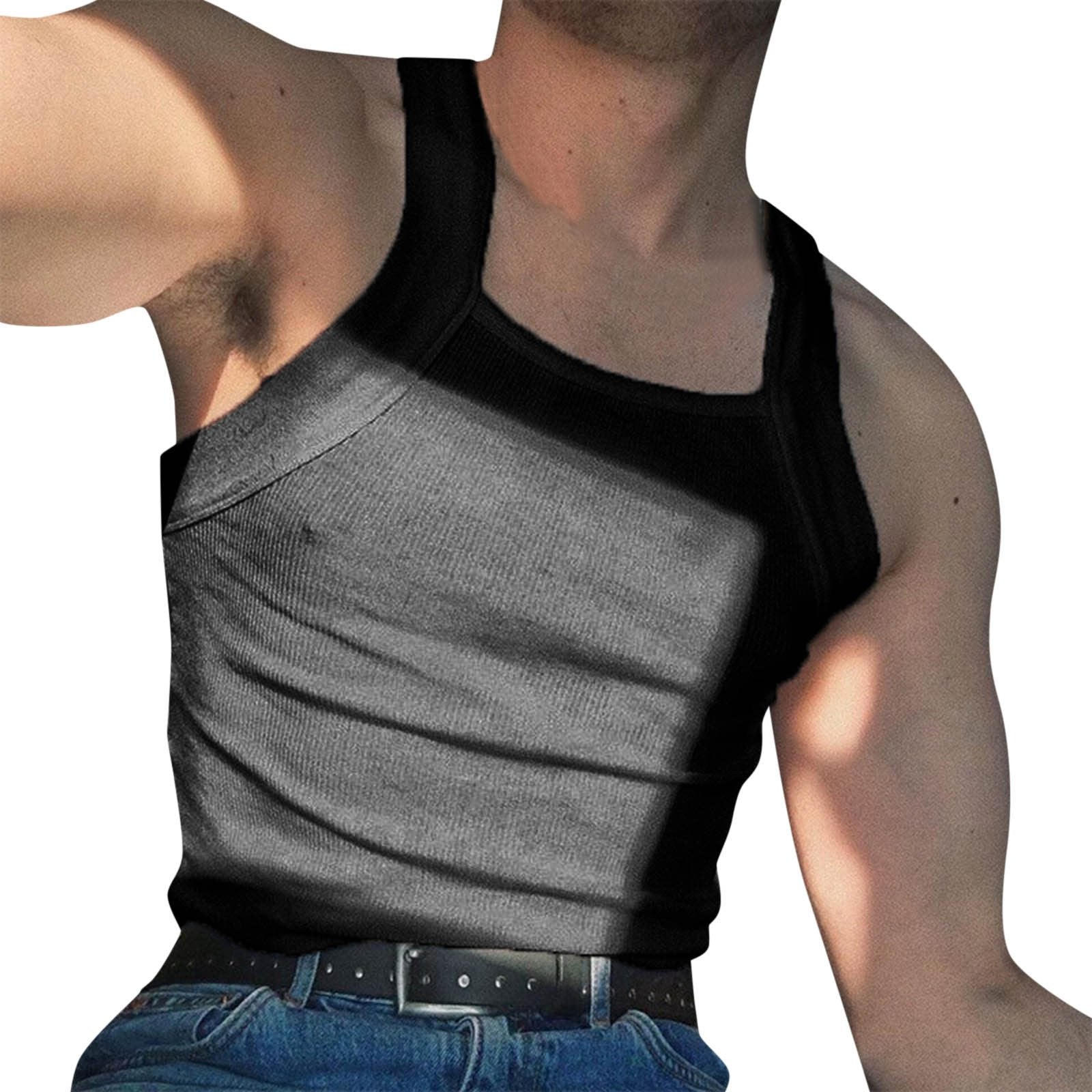 Square neck sleeveless patchwork solid cami top | dmunderwear detail image 1
