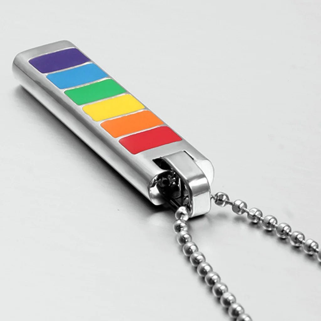 ORVLS Stacked Rainbow Pride Necklace | dmunderwear product image 3