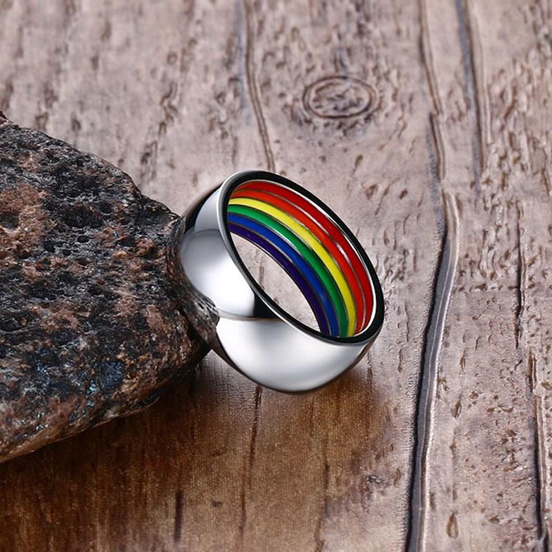 Stainless Steel Hidden Pride Ring | dmunderwear product image 2