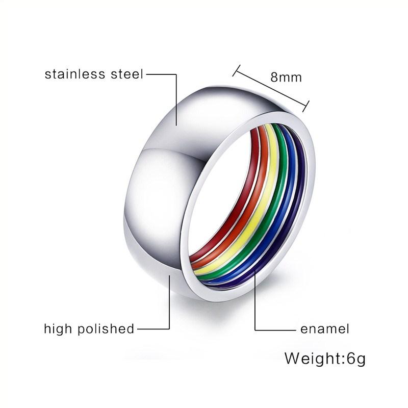 Stainless Steel Hidden Pride Ring | dmunderwear product image 3